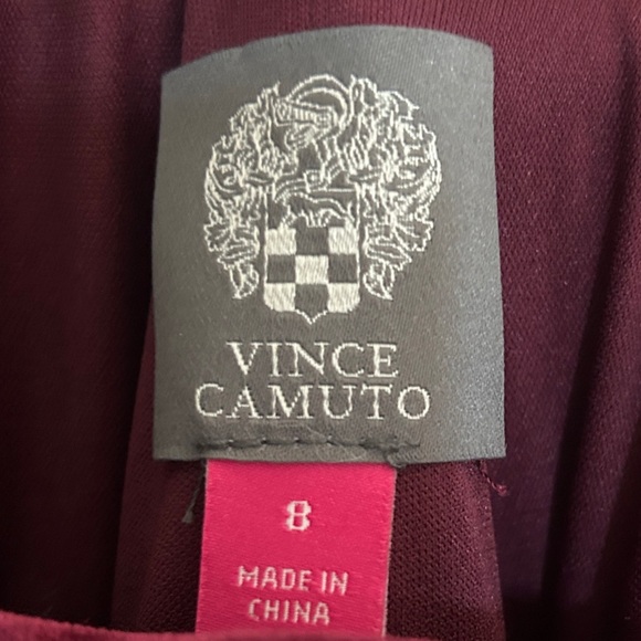 Vince Camuto Velvet Cowlneck Gown Burgundy - Picture 7 of 11